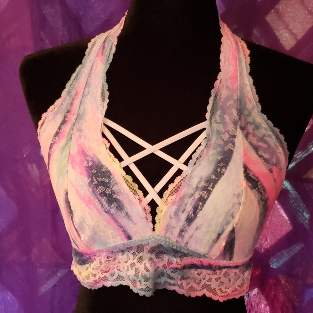 Victoria's secret PINK tie dye bralette med